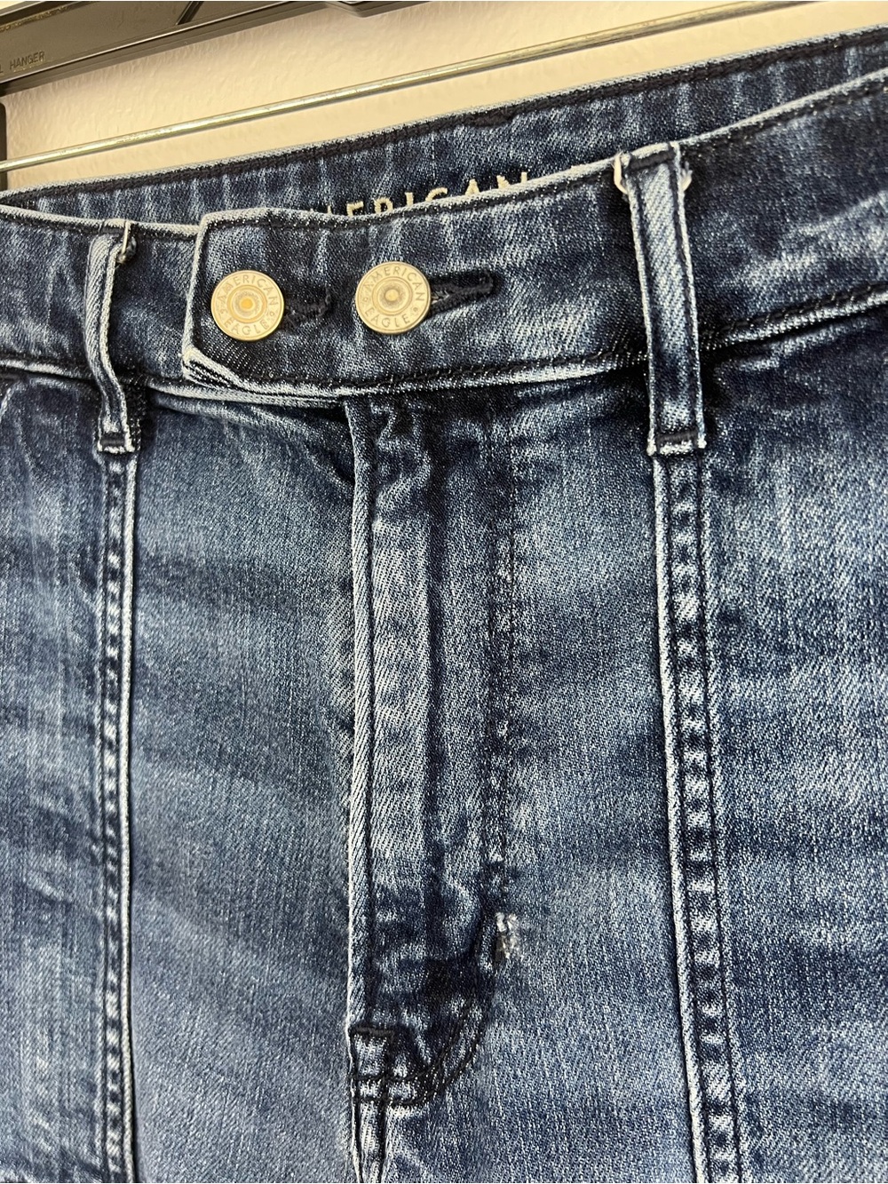 American Eagle Dreamy Drape Wide Leg Jeans High Rise Baggy Utility 10 X-short - Picture 4 of 14